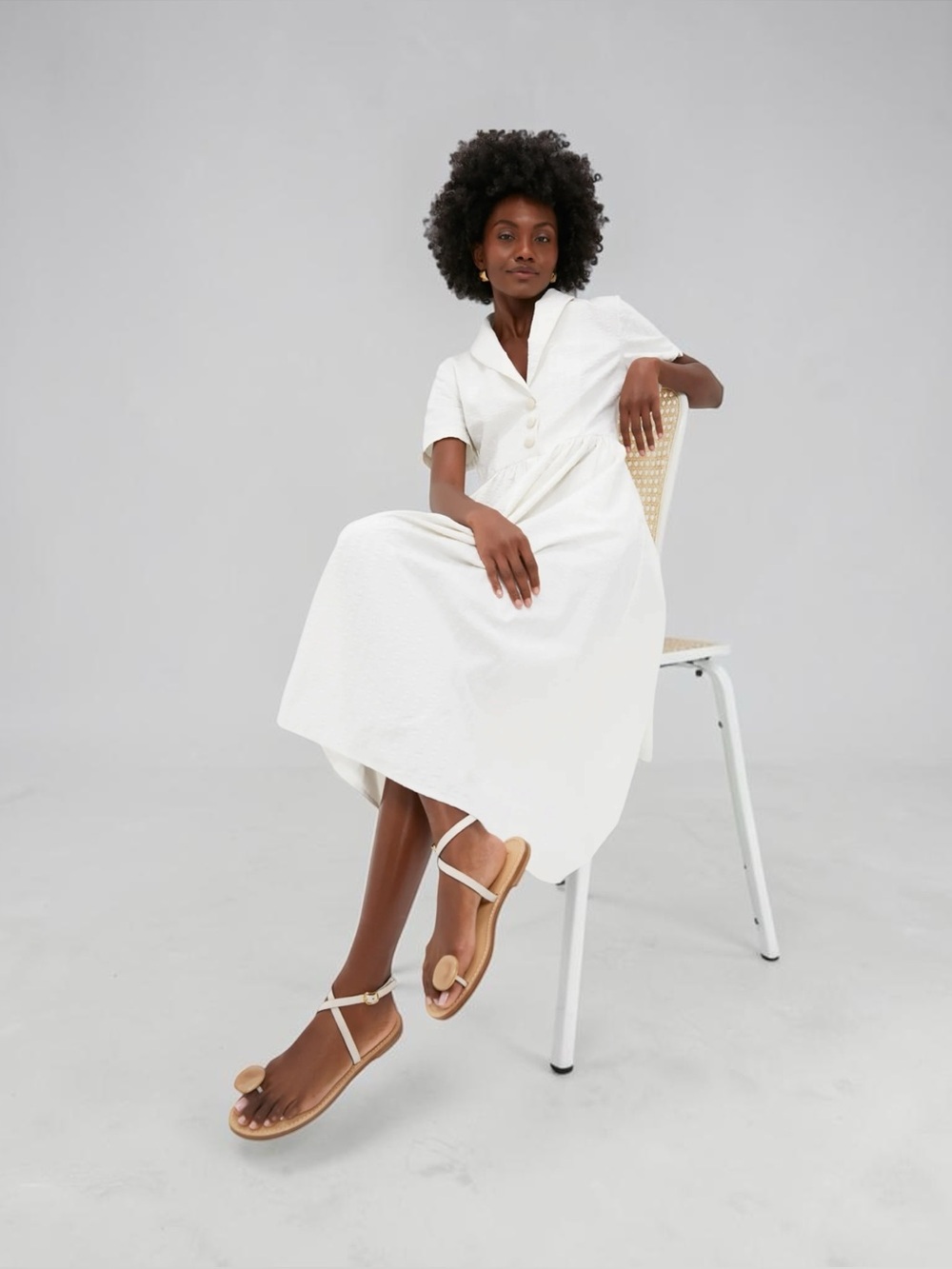 NEW Tuckernuck Adelaide dress. White Seersucker. XS. NWT - Picture 2 of 10